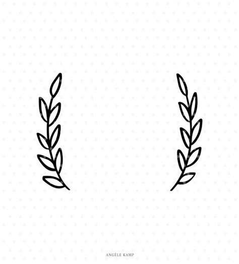 Digital Laurel Branch Svg Cricut Laurel Wreath Svg Leaf Wreath Svg