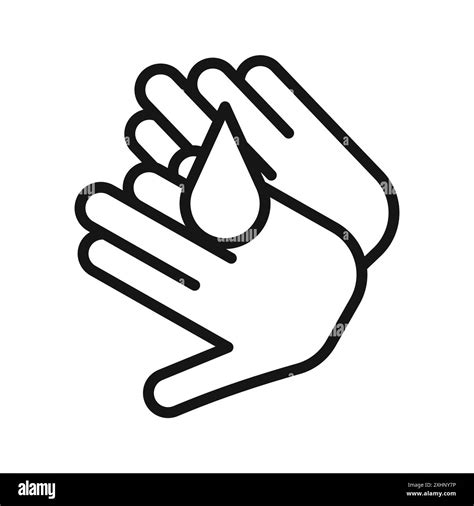Hand Gel Icon Black Line Art Vector In Black And White Outline Set