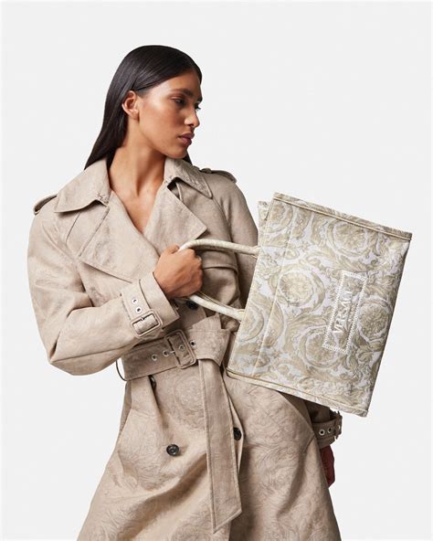 Barocco Athena Medium Tote Bag Print Versace Us