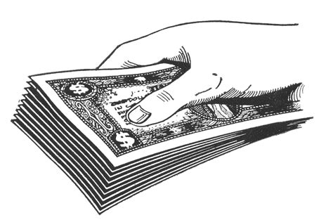 Money In Hand Clipart Black And White