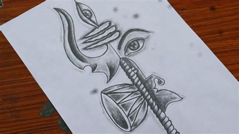 Trishul Drawing Trishul Tattoo Drawing How To Draw A Lord Shiva