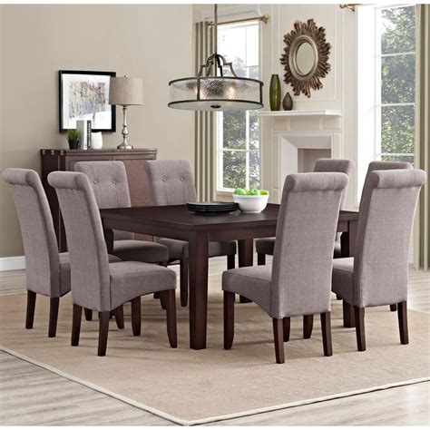 Simpli Home Cosmopolitan Piece Dining Set With Upholstered Dining