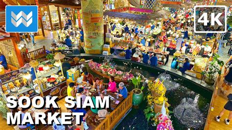 K Sook Siam Floating Market At Iconsiam In Bangkok Thailand Food