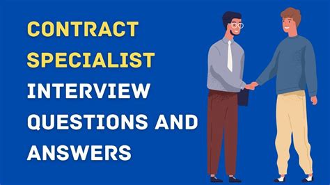 Contract Specialist Interview Questions And Answers Youtube