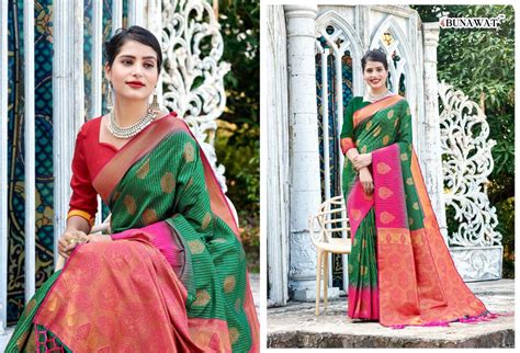 Bunawat Avanti Pure Silk Indian Wedding Sarees Online