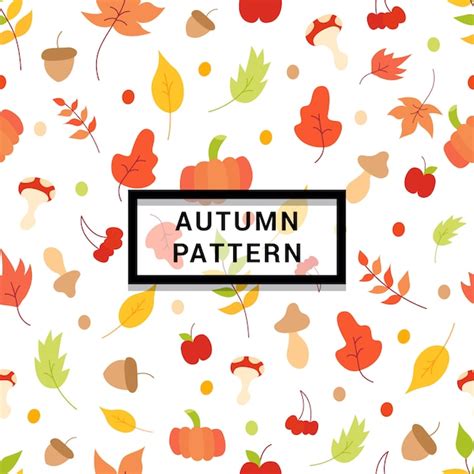 Premium Vector Seamless Autumn Pattern