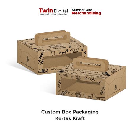 Jual Twindigital Custom Box Packaging Kertas Kraft Kotak Kue Coklat