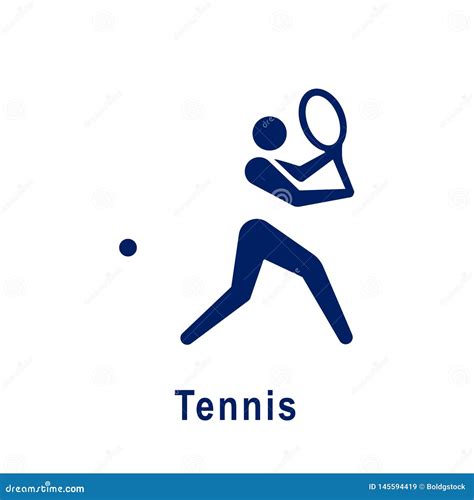 Pictograma Del Tenis Nuevo Icono Del Deporte Ilustraci N Del Vector