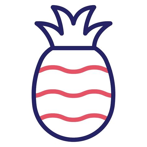 Illustration De L icône Vectorielle De L ananas Du Jeu D icônes D été