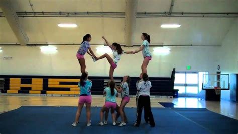 College Cheerleading Stunts And Pyramids