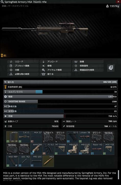 【タルコフ】m1aカスタム＆弾薬おすすめ一覧【eft】