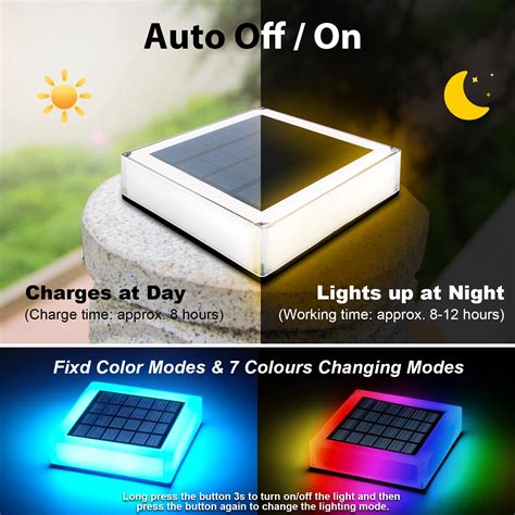 Buy Solar Lights Outdoor Lighting Colour Changing For Posts Deck