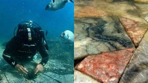 Scoperta Al Parco Sommerso Di Baia C Un Pavimento In Marmo