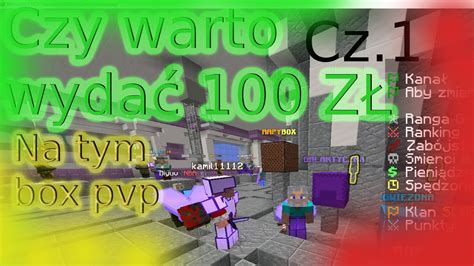 Wydałem 100 zł na ten serwer BOX PVP RAPY PL YouTube