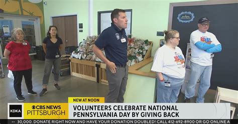 Volunteers give back on National Pennsylvania Day - CBS Pittsburgh