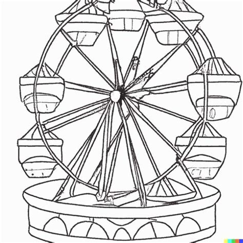 15 Desenhos De Roda Gigante Para Imprimir E Colorir Pintar