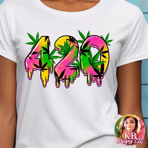 420 Weed Leaf Dtf Smoking Weed Cannabis Dtf Transfer Etsy