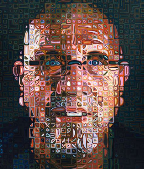 Chuck Close Self Portrait Screenprint 2012 Dawson Cole Fine Art