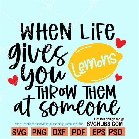 Lemon Quote Svg Free Svg File For Cricut