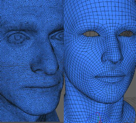 Comparision Between Mesh Topology Of Generated 3d Model And Basemesh Download Scientific Diagram