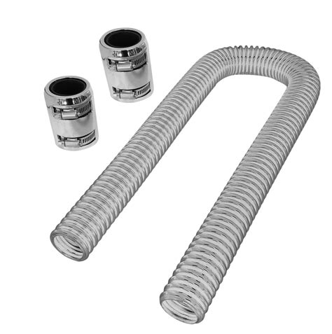 Radiator Hose Flexible Stainless Steel Chrome Kit 36in Length Proflow