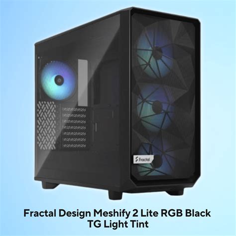 Fractal Design Meshify Lite Rgb Black Tg Light Tint Quadra Computer