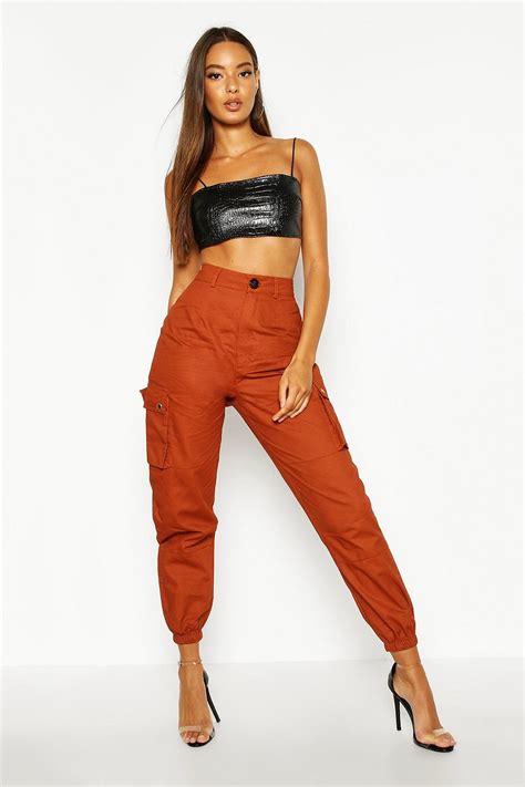 Woven Pocket Cargo Pants Boohoo Cargo Pants Women Pants For Women