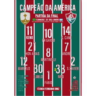 Placa Decorativa Quadro Fluminense Escala O Campe O Ta A Libertadores