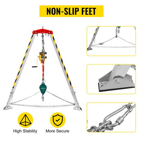 Soporte Aluminio Trípode Construcción Trípode Rescate Cabrestante 1200