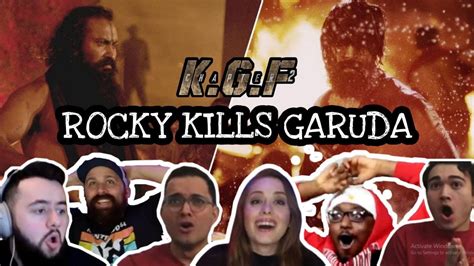 Rocky Kills GARUDA KGF Chapter 1 GLOBAL Foreigners REACTIONS