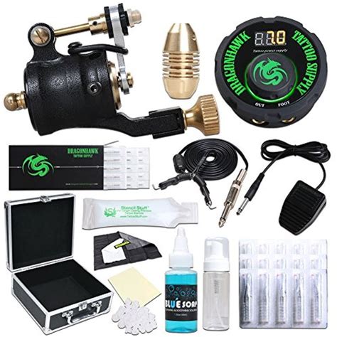 Dragonhawk Airfoil V Rotary Tattoo Machine Tattoo Kit Tattoo Needles