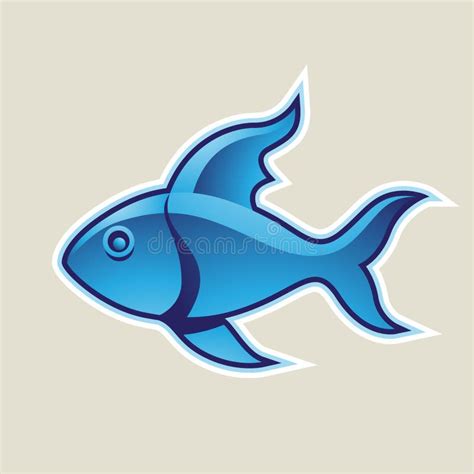 Blaue Fisch Ikone Vektor Abbildung Illustration Von Graphik 35163387