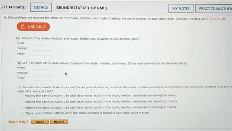 Solved Points Details Bbunderstat Mi Chegg