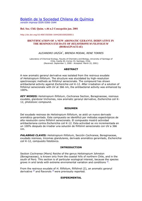 (PDF) Identification of a new aromatic geranyl derivative in the resinous exudate of ...