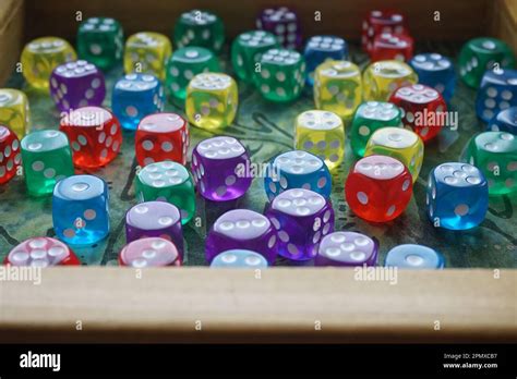 Colourful D6 Dice From Sagrada Board Game Stock Photo Alamy