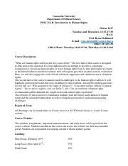 Poli Course Outline Pdf Concordia University Department Of