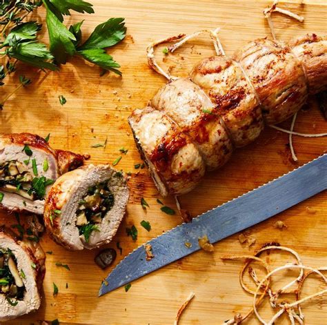 Mushroom Spinach And Gruyère Stuffed Pork Tenderloin Is Your New Dinner Party Go To Recipe