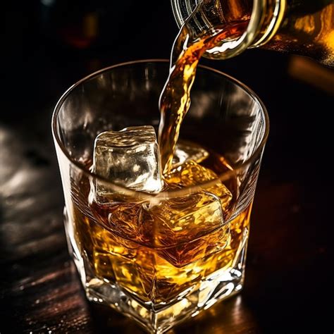 Premium Ai Image There Is A Glass Of Whiskey Being Poured Into A