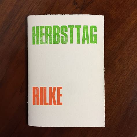 Rainer Maria Rilke – HERBSTTAG – Damocle Edizioni