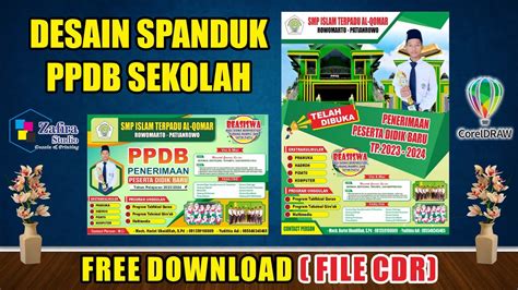 Desain Spanduk Banner Ppdb Cdr Youtube