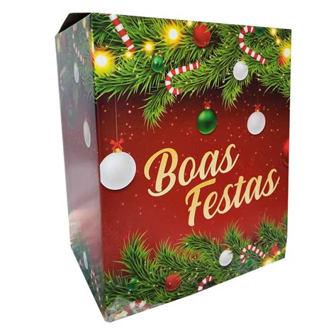 Caixa Cesta De Natal Boas Festas X X Cm Unidades