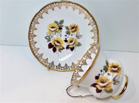 Royal Stafford Teacup And Saucer English Bone China Cups Etsy