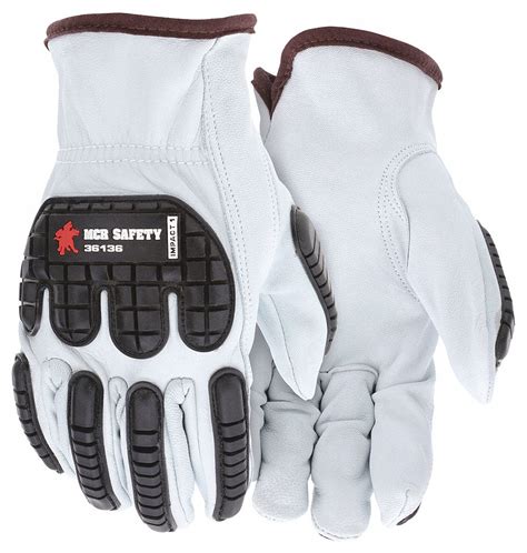 Mcr Safety Leather Gloves Xl Goatskin Drivers Glove Ansi