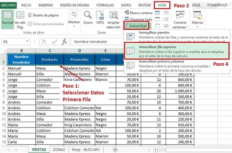 Cómo Fijar la Primera Fila en Excel Explicación simple