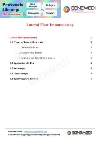 GeneMedi S Protocolprocedure For The Diagnostics Application Lateral