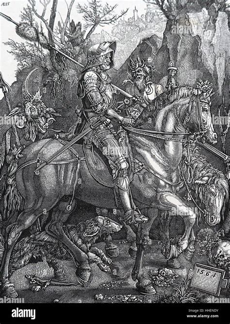 Print Titled The Knight Of Death By Albrecht Dürer 1471 1528 A