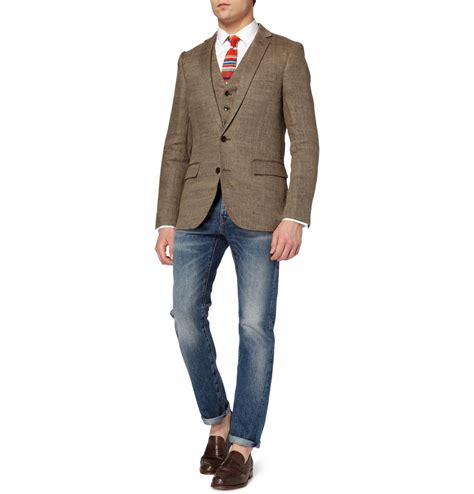 Jcrew Ludlow Herringbone Linen Blazer In Brown For Men Lyst