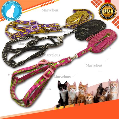 Jual Harness Kucing Anjing Tali Kucing Harness Motif Tapak Kaki