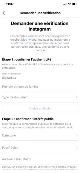 Comment Enfin Certifier Son Compte Instagram En 2023 Digitad