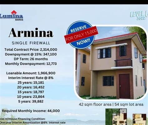 Lumina Homes Armina Single Firewall Model Philippines Buy And Sell